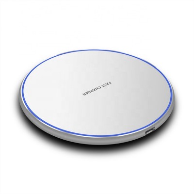 Portable Intelligent Identification 10w Qi Wireless Charger Round Fast Charging Pad